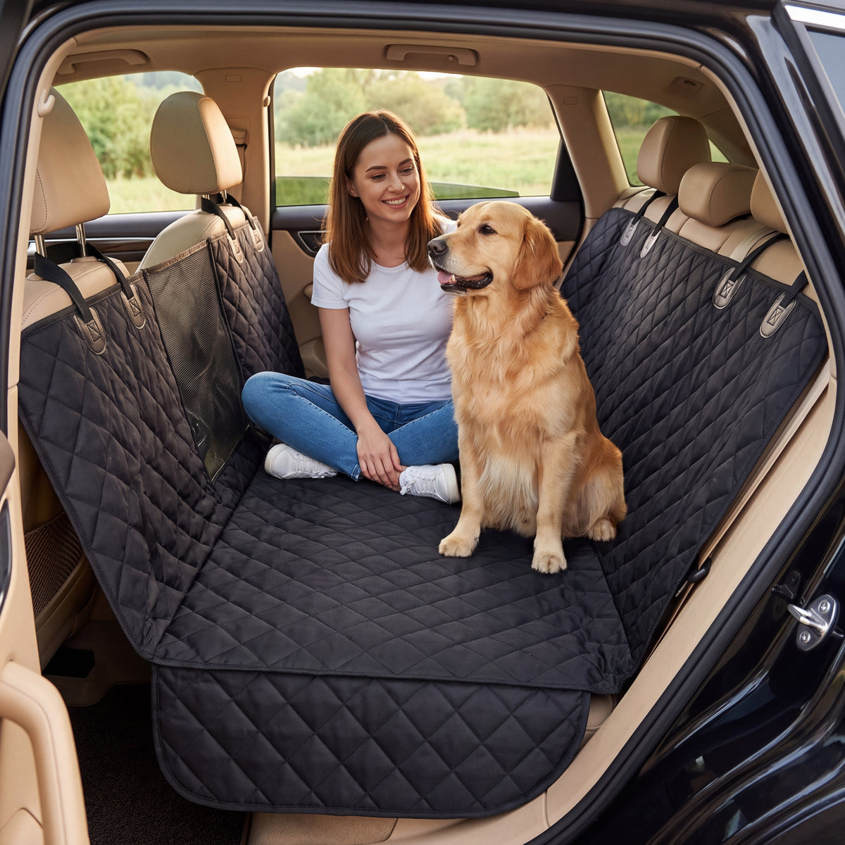 Full-Coverage Dog Back Seat Extender